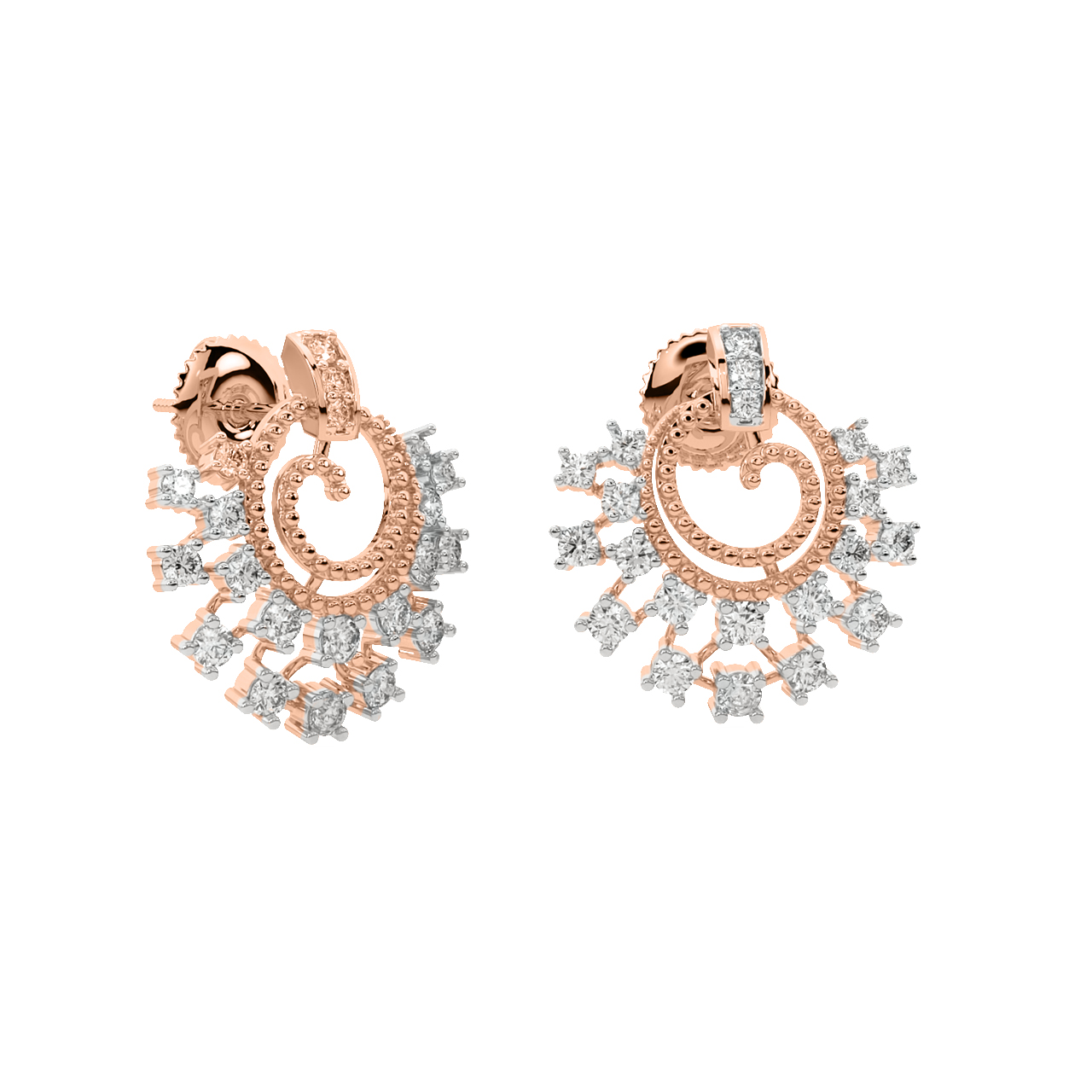 Richard Round Diamond Stud Earrings